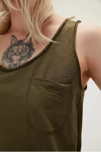 Bad Bear Kadın Barbara Tank T-shirt - Haki