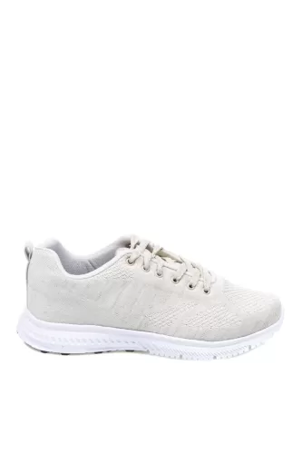 Greyder Kadın Simli Sneaker - Ekru