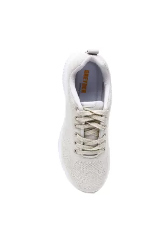 Greyder Kadın Simli Sneaker - Ekru