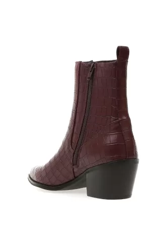 Vero Moda Topuklu Bot - Bordo