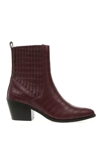 Vero Moda Topuklu Bot - Bordo