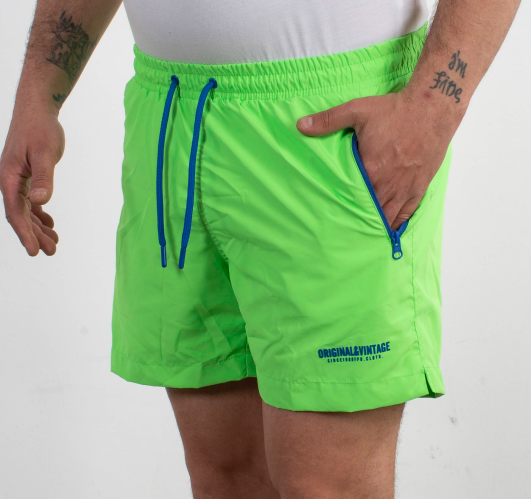 Five Pocket Deniz Şortu - Neon Yeşil