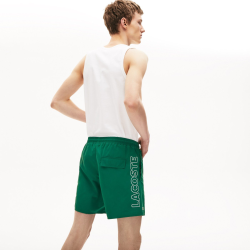 Lacoste Erkek Timsah Baskılı Şort Mayo - Yeşil