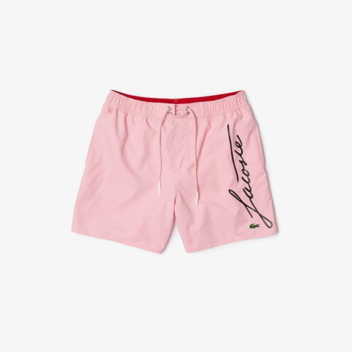Lacoste Erkek Baskılı Mayo Şort - Pembe