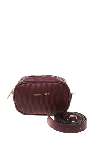 David Jones Kapitone Kadın Bel Çantası - Bordo