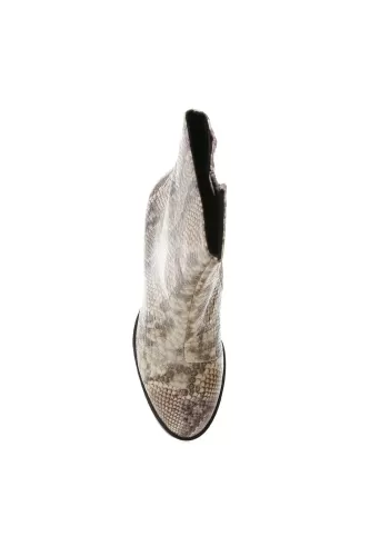 Shoe Vero Moda Yılan Derisi Desenli - Krem