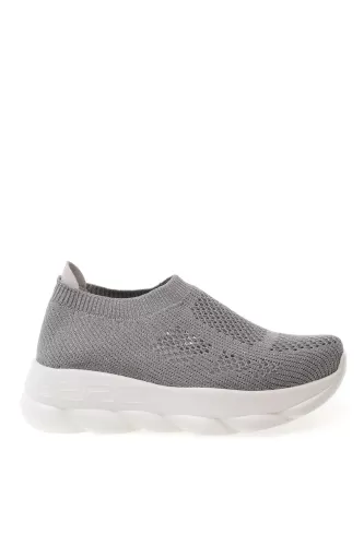 Limon Merge Kadın Simli Sneaker- Gri