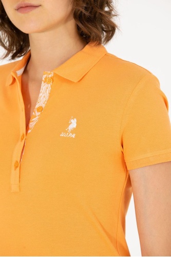 U.S POLO ASSN Kadın Turuncu Polo Yaka T-Shirt - Turuncu