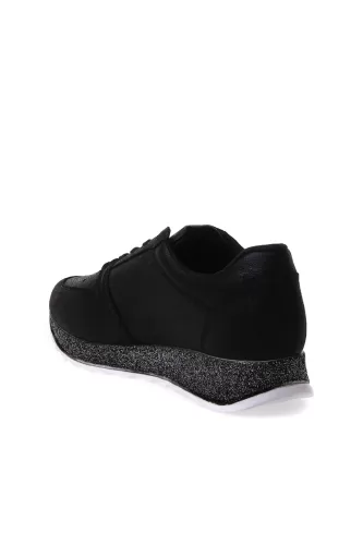 Limon Ela Kadın Sneaker-Siyah