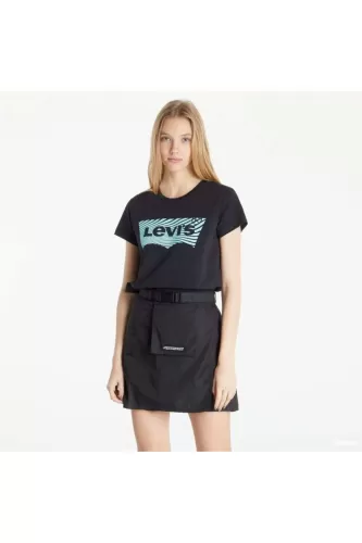 Levis Mavi Logolu Kadın T-Shirt - Siyah