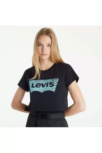 Levis Mavi Logolu Kadın T-Shirt - Siyah