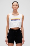 Bad Bear Kadın Raınbow Tank-Top Crop - Kırık Beyaz