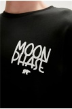 Bad Bear Moon Phase Erkek Bisiklet Yaka Tişört - Siyah