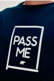 Bad Bear Pass Me Bisiklet Yaka Erkek Tişört - Lacivert
