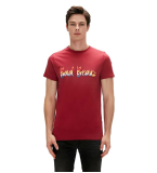 Bad Bear Manuscrıpt Erkek Bisiklet Yaka Tişört - Bordo