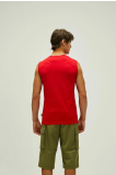 Bad Bear Tribe Tank-Top Erkek Bisiklet Yaka Tişört – Kırmızı ile Dinamik ve Konforlu Stil