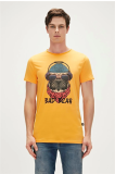 Bad Bear Reckless Hardal Sarı 3D Baskılı Erkek Tişört – Dinamik ve Modern Tarz
