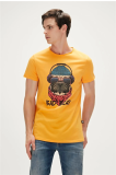 Bad Bear Reckless Hardal Sarı 3D Baskılı Erkek Tişört – Dinamik ve Modern Tarz