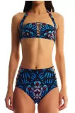 Movom Kadın Yüksek Belli Bikini-Mavi