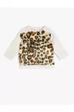 Koton Kız Çocuk Sweatshirt - Ekru