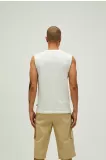 Bad Bear Tribe Tank-Top Erkek Bisiklet Yaka Tişört – Kırık Beyaz