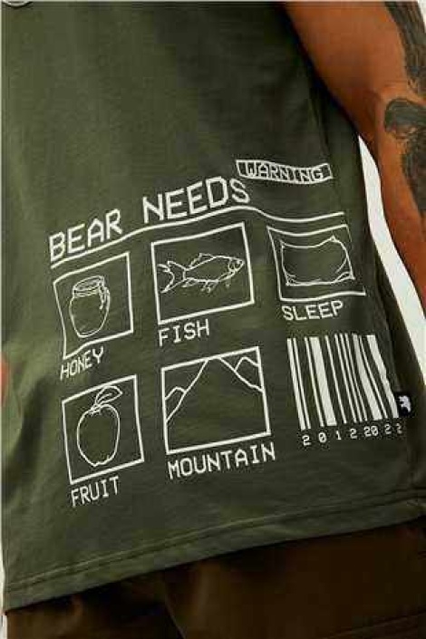 Bad Bear Erkek Bear Needs Tişört- Haki