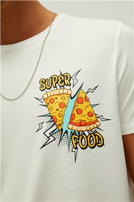 Bad Bear Erkek Super Food T-Shirt - Beyaz