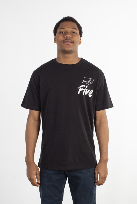 Five Pocket Erkek Bisiklet Yaka T-Shirt - Siyah