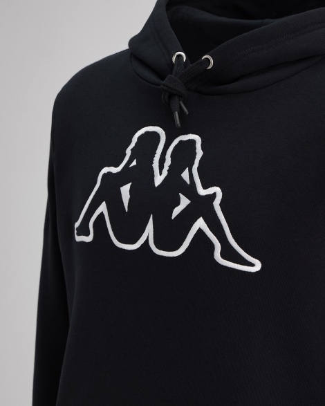 Kappa Logo Airiti Erkek Regular Fit Sweatshirt - Siyah