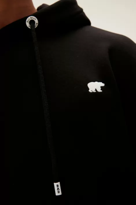 Bad Bear Long Story Kapüşonlu Erkek  Sweatshirt - Siyah