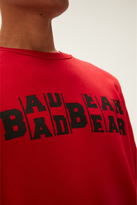 Bad Bear Counter Erkek  Sweatshirt - Kırmızı