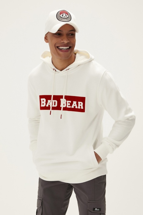 Bad Bear Simple Hoodie Erkek Sweatshirt - Beyaz