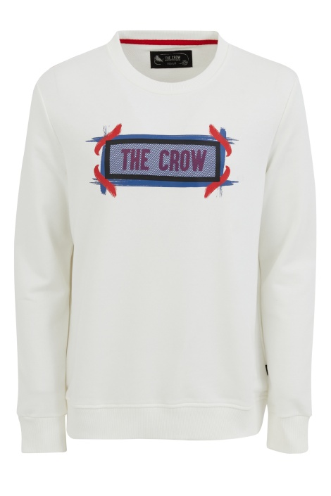 The Crow Erkek Felling Sweatshirt - Beyaz