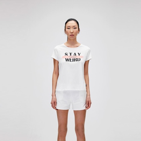 Bad Bear Kadın Stay Weırd Tee T-shirt - Kırık Beyaz