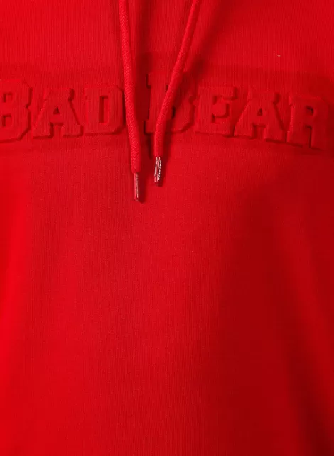 Bad Bear Pucker Kapüşonlu Erkek Sweatshirt - Kırmızı