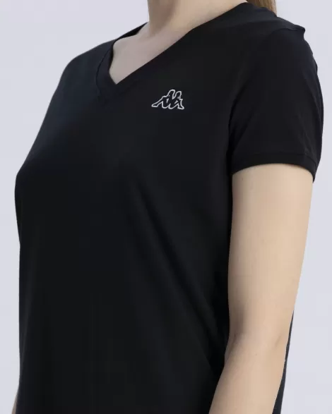 Kappa Logo Cabou Kadın Regular Fit Tişört - Siyah