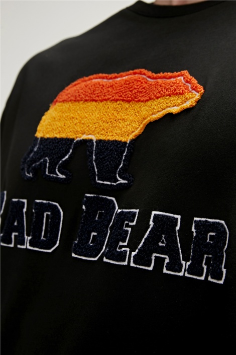 Bad Bear Trıpart Bisiklet Yaka Erkek Tişört - Siyah
