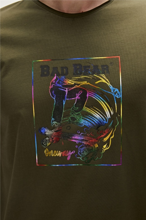 Bad Bear Oneway Bisiklet Yaka Erkek Tişört - Haki