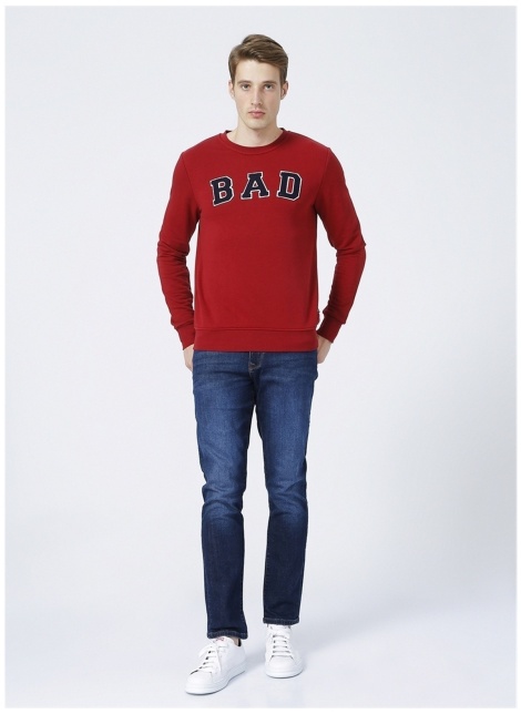 Bad Bear Erkek Bad Convex Crewneck Sweatshırt - Bordo