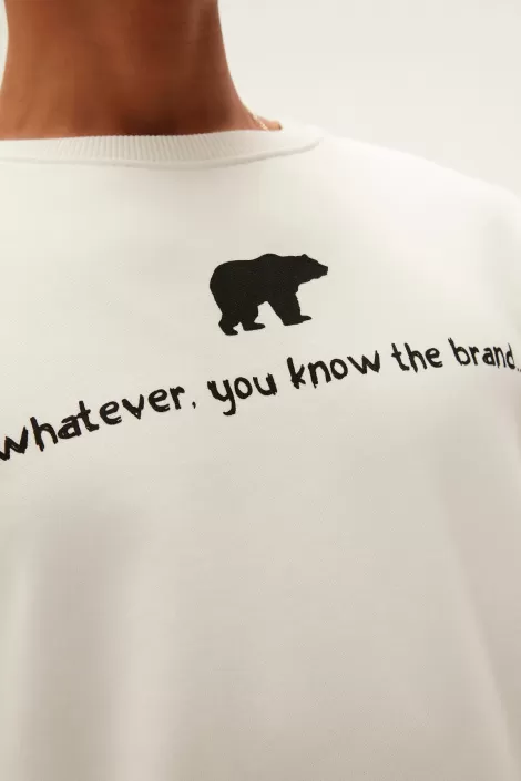 Bad Bear You Know Crewneck Erkek Sweatshirt- Krem