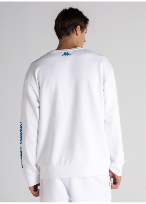Kappa Logo Navarro Erkek Sweatshırt - Beyaz