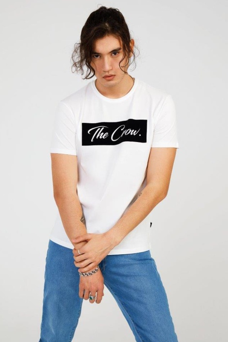 The Crow Duck Tişört - Kırık Beyaz