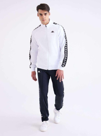 Kappa 222 Banda Anniston Slim Erkek Regular Fit Eşofman Üst - Beyaz