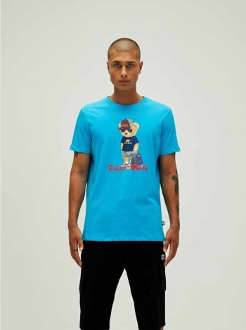Bad Bear Bull T-Shirt - Mavi