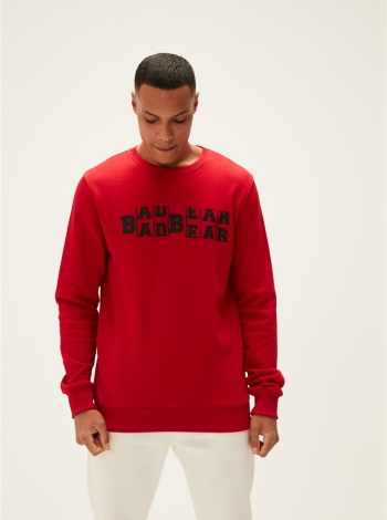 Bad Bear Counter Erkek  Sweatshirt - Kırmızı