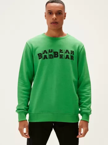 Bad Bear Counter Erkek  Sweatshirt - Yeşil