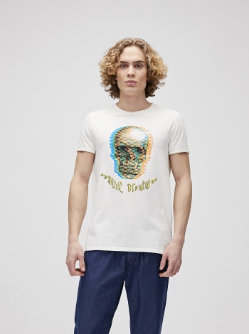 Bad Bear Erkek Skull Blow Tee T-shirt - Beyaz