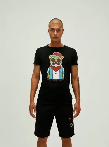 Bad Bear Erkek Cool Dog T-Shirt - Siyah