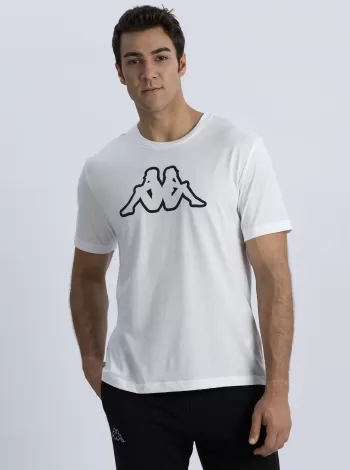 Kappa Logo Cromen Erkek Regular Fit Tişört - Beyaz