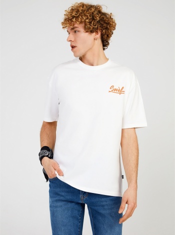 The Crow Surf Half Relax Tee Tişört - Beyaz